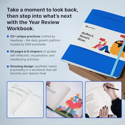 Headway Review Workbook – Birthday Reflection & Resolution Journal, Year-in-Review & Next-Year Planning, Gratitude Self-Growth Mindset Journal with Prompts, Memory Therapy Workbook, Self-Care Mental Health Gift for Women & Men