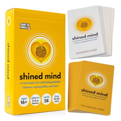 Shined Mind: A Mindfulness Card Game for Anxiety Relief, Coping Skills, Emotional Regulation & Calm – Great for Teens, Adults, Therapists, Teachers