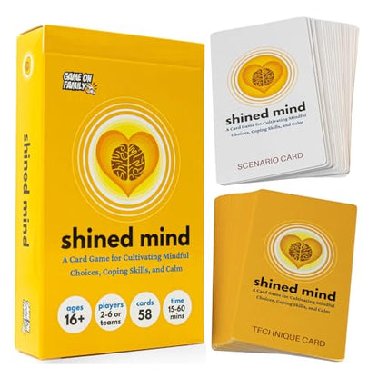Shined Mind: A Mindfulness Card Game for Anxiety Relief, Coping Skills, Emotional Regulation & Calm – Great for Teens, Adults, Therapists, Teachers