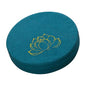 Rengue Meditation Cushion, Round Hard Foam Cotton Linen Detachable Washable Floor Pillow Mat for Yoga Zen Practice, with Comfortable Support for Living Room Tatami Office (Lake Blue)