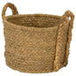 Household Essentials Large Wicker Floor Storage Basket with Braided Handle, Light Brown 19''x 25'' - style: Round