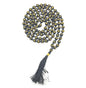 GEMSCITE Japa Mala 108 Prayer Beads Perfect for Meditation Spiritual Mala Necklace & Wrist Mala Bracelet - color: Black Agate (Om), size: Hand Knotted