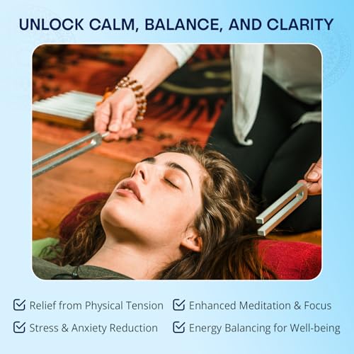 Chakra Tuning Forks Set for Healing – 7 Chakra Frequencies 126.22Hz to 221.23Hz | Precision-Machined Aluminum Alloy | Made in USA |Chakra Healing, Sound Therapy, Reiki, Yoga, Energy Balancing Tools. - size: Chakra - 7 Piece Set