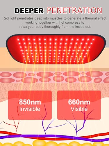 Red-Light-Therapy-for-Body,2026 Upgraded 4 Therapy Modes,5 Intensity Levels,10–90 Min Timer,Medical-Grade TPU Mat for Pain Relief,25"x13"Dual Wavelength Infrared Red Light Blanket for Home&Travel Use - size: 25" x 13"