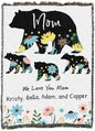Pure Country Weavers Mom and Cubs Blanket - Personalized - Custom Gift Tapestry Throw Woven from Cotton - Made in The USA (72x54) - color: Mom and Cubs Blanket