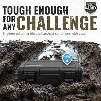 Waterproof Storage Case 1.2 L Capacity – Heavy-Duty Gear Box with Foam, Carabiner & Lanyard – Crushproof, Airtight Outdoor Container for Camping, Hiking, Fishing - color: Black