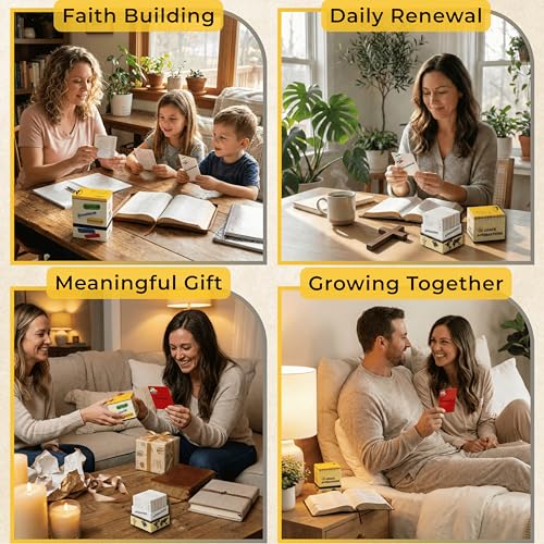 Bible Verse Cards – 150 Christian Affirmation Cards with Scripture Reflections to Renew the Mind & Overcome Challenges | Devotional Cards for Prayer, Personal Growth & Groups | Grace Affirmations - color: Yellow