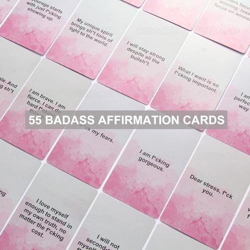 Badass Affirmation Cards for Women - Daily Positive Quotes, Unique Birthday Gifts for Bestie, Wife, Lady Boss, Coworkers, Graduation Gift For Her, Friend, Sister, Daughter