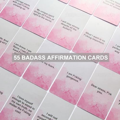 Badass Affirmation Cards for Women - Daily Positive Quotes, Unique Birthday Gifts for Bestie, Wife, Lady Boss, Coworkers, Graduation Gift For Her, Friend, Sister, Daughter