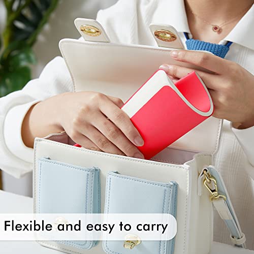 feela 8 Pack Soft Cover Journal Bulk, Notebooks College Ruled for Work, Lined Travel Journal for Women Men, Note Taking Notebook School Supplies Business Writing, 8.2” x 5.5”, A5, Red - color: 8 Red