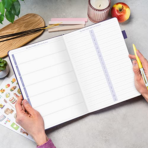 Legend Self-Care Journal – Guided Daily Reflection Journal to Support Mental & Physical Health – Daily Mood, Meditation & Personal Development Notebook – 7.1x10.5”, Lasts 3 Months (Purple) - color: Purple
