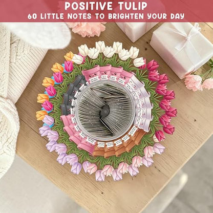 Mothers Day Gifts for Mom from Son Daughter- Positive Tulip Jar 60 Positive Affirmation Card, First Time Mothers Day Birthday Gifts for Mom Stepmom Mother in Law Wife from Daughter Son Husband - color: Positive Tulip