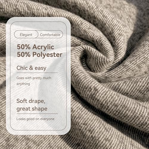 QUIRAI Shawl Wraps for Women, Elegant Pashmina Poncho Shawl for Air Conditioned Rooms,Birthday Gifts for Women Mom Wife - color: Light Khaki