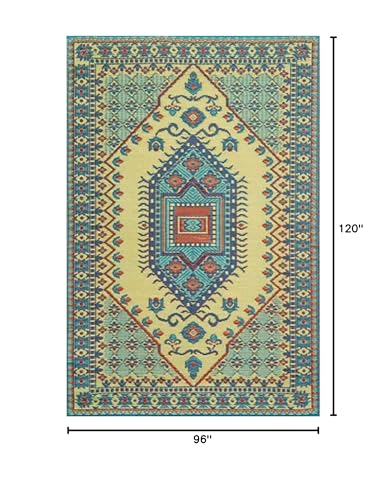 Mad Mats Turkish Plum Outdoor Rug, 8x10 – Reversible, Recycled Plastic, UV Resistant - color: Turkish Plum, size: 8'x10'