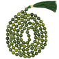 Amazing Gemstone Japa Mala 108 Prayer Beads Necklace and Wrist Mala Bracelet for Meditation - color: Green Jade, size: Hand Knotted