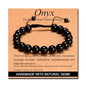 MASSIVE BEADS Handmade Yoga Natural Stone Crystal Healing Power Energy Gifts for Unisex Adult Bracelet Macrame Adjustable - color: Black Onyx(Positive Energy), size: 10mm
