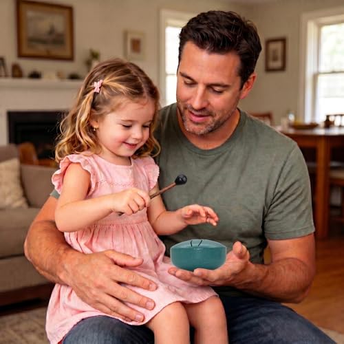 Mini Steel Tongue Drum 3 Inch 6 Notes Steel Drum Instrument, Ethereal Drum for Kids Adults, Handpan Drum for Meditation Sound Healing - color: Green