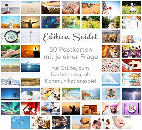 Edition Seidel Set of 50 Premium Postcards. Motivation Cards Communication Training Conversation Game Coaching Tools Landscapes Nature Feel Self-Mindfulness Sayings