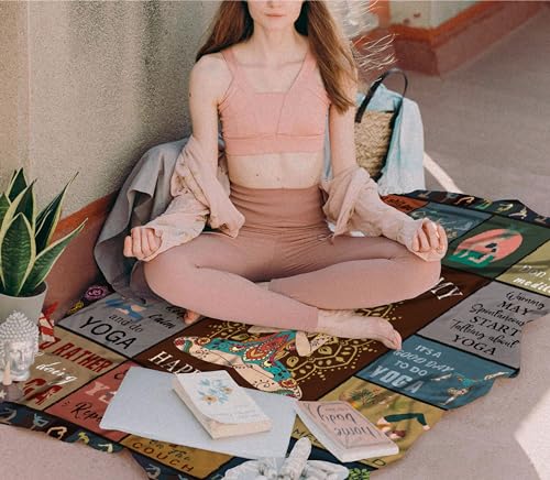 Generic Yoga Blanket Gifts for Women Lovers, Instructors - Outdoors Travel, Zen Meditation Decor - 50 * 60