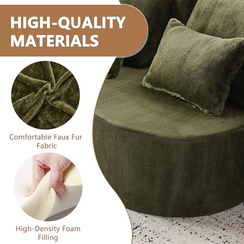 2-in-1 Folding Sofa Bed with Pillow, No Assembly Futon Twin Size Sofa Bed, Breathable Velvet Convertible Couch Bed for Living Room and Guest Room, 78.7 Inch, Green - color: Green-78.7", size: 2 seat