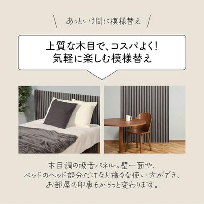 Fuji Boeki 40968 Wood Sound Absorbing Wall Panel, Soundproofing, Width 15.9 x Depth 0.7 x Height 31.5 inches (40.5 x 1.8 x 80 cm), Light Gray - color: Gray (Light Gray)
