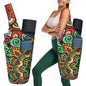 Yoga Mat Bag Carrier for Women with Side Large Pocket Durable Linen Workout Gym Travel Storage Pilates Mats - color: Ethnic Mandala