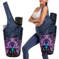 Yoga Mat Bag Carrier for Women with Side Large Pocket Durable Linen Workout Gym Travel Storage Pilates Mats - color: Spiritual Meditation