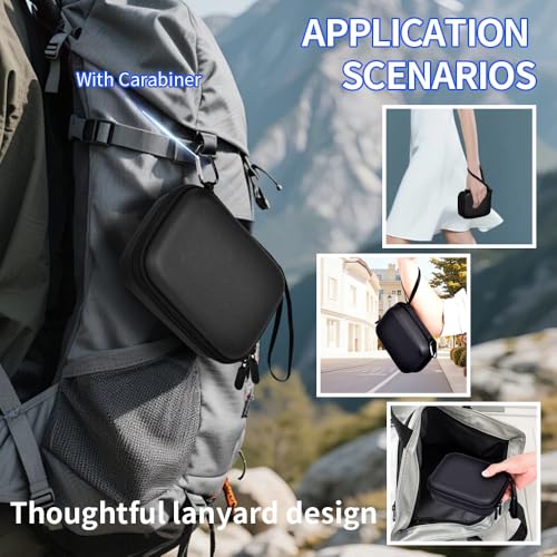 Carrying Case for DJI Osmo Nano, 8 in 1 Osmo Nano Travel case Protective Storage Bag for DJI Osmo Nano Standard Combo Including 2 Silicone Lens Caps, 4-Pack Lens Screen Protectors