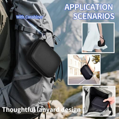 Carrying Case for DJI Osmo Nano, 8 in 1 Osmo Nano Travel case Protective Storage Bag for DJI Osmo Nano Standard Combo Including 2 Silicone Lens Caps, 4-Pack Lens Screen Protectors