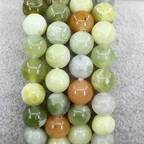 Keleny Gem Semi Precious Gemstones 8mm Natural Stone Round Beads Crystal Stretch Bracelets 7 Inch Unisex - color: 8mm Multicolor Nephrite