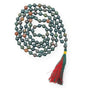 GEMSCITE Japa Mala 108 Prayer Beads Perfect for Meditation Spiritual Mala Necklace & Wrist Mala Bracelet - color: Bloodstone, size: Hand Knotted