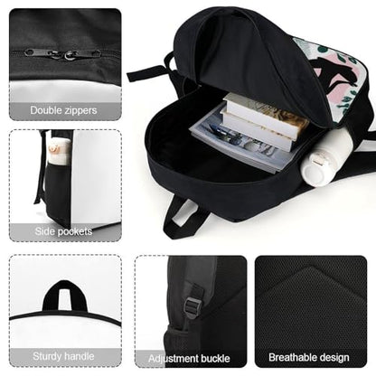 Meditation Yoga Nature 17 Inch Travel Backpack Casual Daypacks Computer Shoulder Bag for Work Shopping