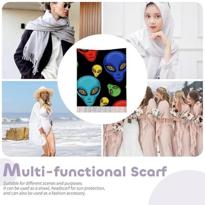 Ladies Warm Autumn Scarf Pashmina Wraps Shawl Winter Cozy - color: Picture (380)