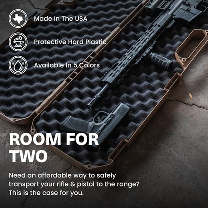 Condition 1 42” Economy Single Gun Carrying Case Model 210 with Foam, Long Storage Case, Fits Scope, Lockable TSA Friendly, Water Resistant, Made in USA, 42.03"x10.50"x3.81"