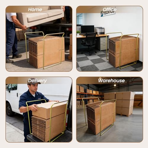 Foldable Storage Logistics Storage Bag Rack for Cardboard Boxes, Galvanized Iron Alloy, Holds 32 Carton Boxes, Multi-Purpose Organizer Logistics and Clothing, Anti-Rust Solid Sturdy Studios