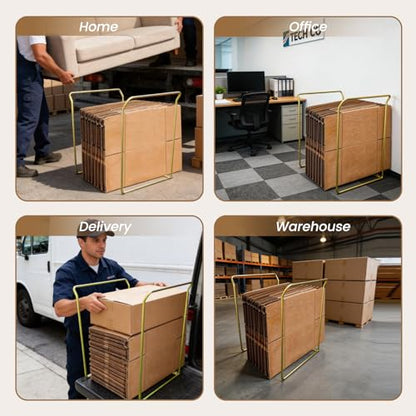 Foldable Storage Logistics Storage Bag Rack for Cardboard Boxes, Galvanized Iron Alloy, Holds 32 Carton Boxes, Multi-Purpose Organizer Logistics and Clothing, Anti-Rust Solid Sturdy Studios