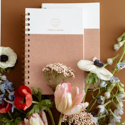 A Self-Love Journal: 52 Weeks of Affirmation (Heathered Pink, Linen/Leatherette) | Self-Care Journal | Stress Relief Journal | Wellness Journal for Women - color: Heathered Pink