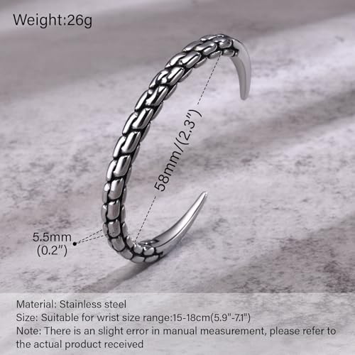 Handmade 925 Sterling Silver Bangle Bracelet Simple Silver/Gold Adjustable Cuff Bangles Durable Stainless Steel bracelet for Men &Women Daily Jewelry Gift for Anniversary Birthday Gift - color: Bangle-21