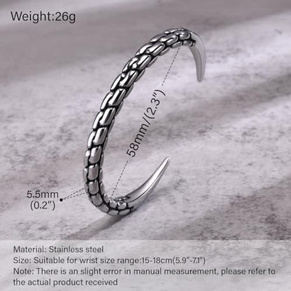 Handmade 925 Sterling Silver Bangle Bracelet Simple Silver/Gold Adjustable Cuff Bangles Durable Stainless Steel bracelet for Men &Women Daily Jewelry Gift for Anniversary Birthday Gift - color: Bangle-21