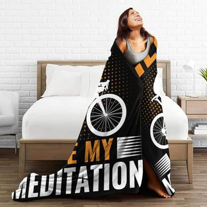 Miles are My Meditation Throw Blanket for Couch Bed Sofa Throw Blanket for Men Women 50"x40" Blankets