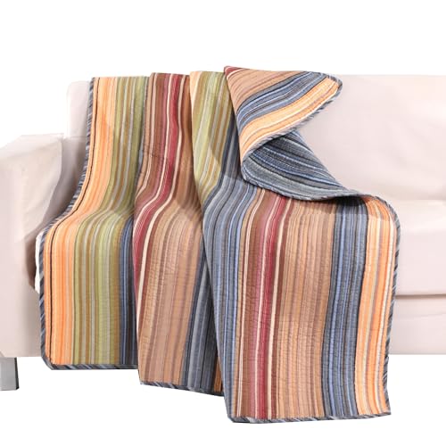 Greenland Home Katy Reversible 100% Cotton Throw Blanket