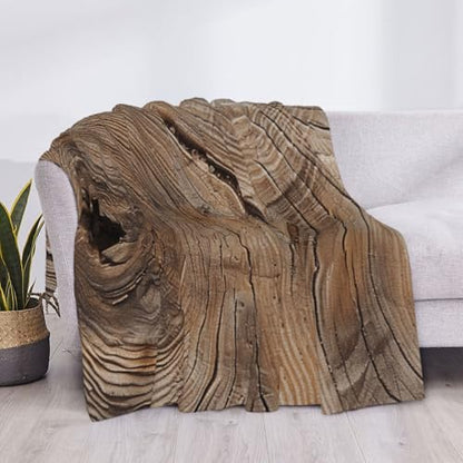 Wood Grain Prints Throw Blanket (280g Flannel) Anti-Pilling Warm Fuzzy Blankets for Bed Sofa Couch Travel 50x40 Inch - color: Wood Grain, size: 50x40 Inch