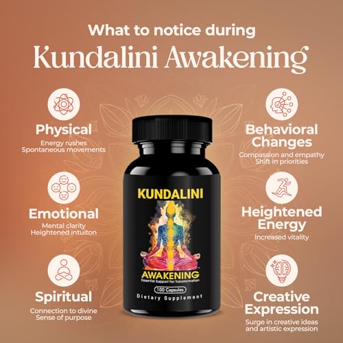 KUNDALINI AWAKENING Herbal Supplement – Ayurvedic Herbal Blend with Ashwagandha, Bacopa, Tulsi, and Haritaki – Supports Spiritual Growth, Chakra activation, Meditation, & Higher Consciousness.