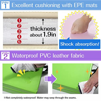 KaRaDaStyle Gymnastics Mat Folding Stretch Mats 71"x39"x2" Exercise Muscle Training Children Play Horizontal Bar Mat Yoga Sports Soundproof Home Use - color: Black/4-fold