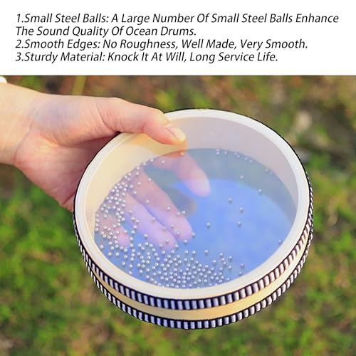 10inch Natural Ocean Drum Wave Bead Sea Sound Drum Musical Instrument Percussion