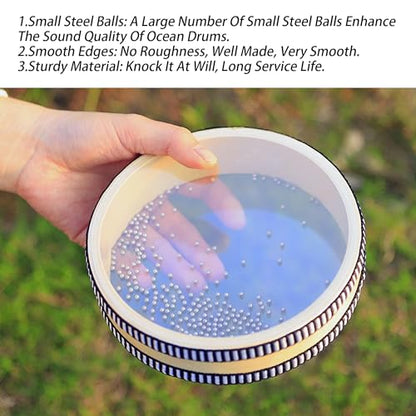 10inch Natural Ocean Drum Wave Bead Sea Sound Drum Musical Instrument Percussion