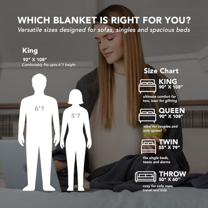 Goqan Muslin Blanket King Size 90x108 – 100% Turkish Cotton 4 Layer Boho Muslin Blanket for Adults, Four Season, Lightweight and Thin, Soft, Breathable - Dark Grey - color: Dark Grey, size: King (90"x108")