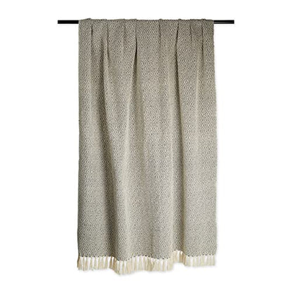 DII Global, Fields of Diamond Woven Throw, 50x60, Mineral - color: Mineral