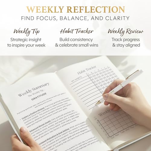 Gratitude Journal for Women (White) - A5 Hardcover Aesthetic Prompt Journal with Gift Box & Pen - 5 Minute Practice for Manifestation, Reflection & Happiness - Includes Stickers & Bookmark - 2026 Gift Set