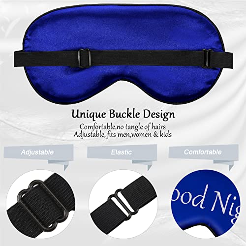 8 Pieces Funny Sleep Mask Silk Eye Mask with Adjustable Strap Soft Cute Blackout Blindfold Eye Cover for Women Men Full Night's Sleep, Travel, Nap, Meditation(Retro Colors) - color: Retro Colors